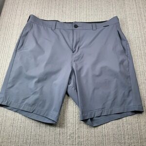 Travis Mathew Shorts Mens 38 Gray Chino Golf Performance 9 Inseam Casual Summer